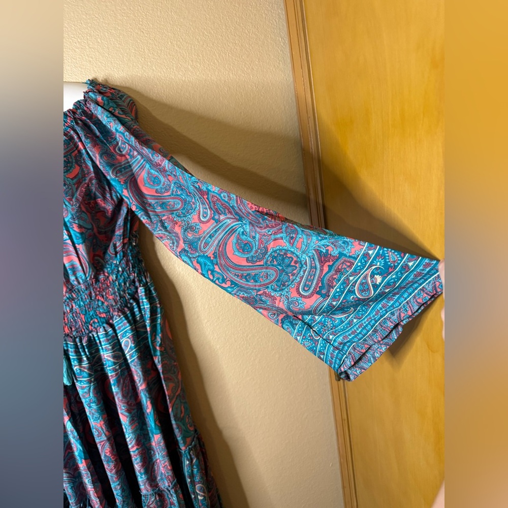 ❤️‍🔥HOT DEAL❤️‍🔥 Bohemian Paisley Print Long Sleeve Dress - Picture 7 of 13